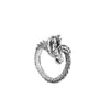 Retro Animal Heart Shape Snake Alloy Plating Rings 1 Piece