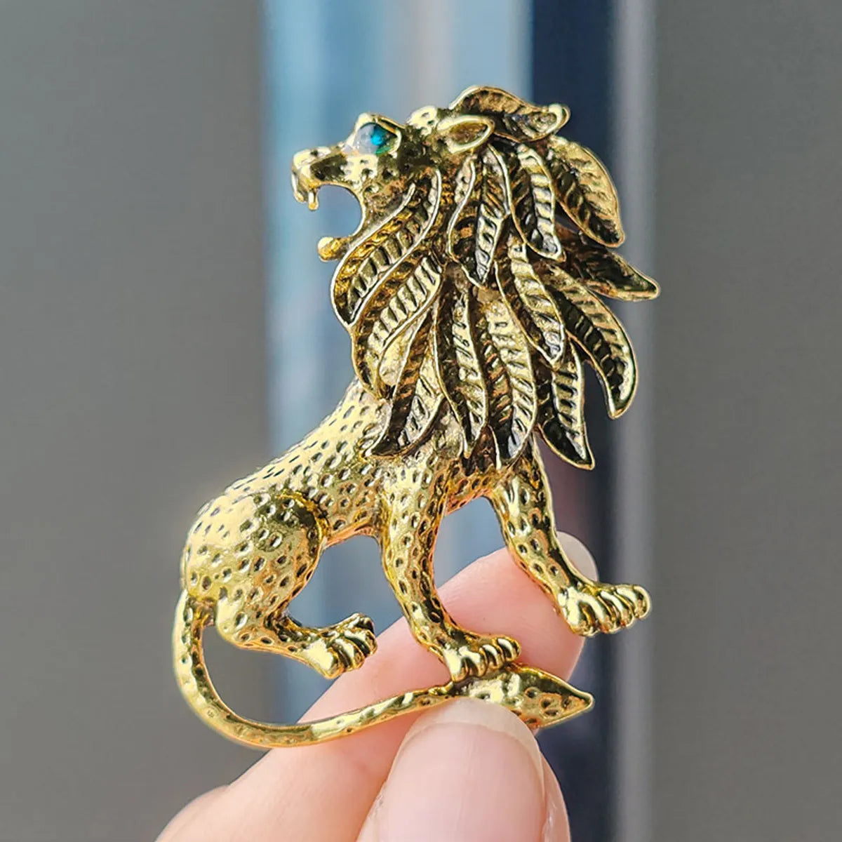 Retro Animal Lion Alloy Plating Unisex Brooches