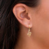 Retro Animal Snake Shape Earrings With Silver Needle And Copper Electroplated Fashion Earrings For Women