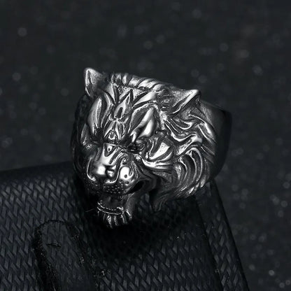 Retro Animal Stainless Steel Men'S Rings