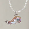 Retro Animal Style Clown Fish Pendant Necklace Copper Titanium Steel Electroplating