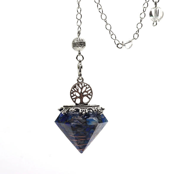 Retro Artificial Crystal Geometric Shape Life Tree Pendant Pendulum Purely Handmade