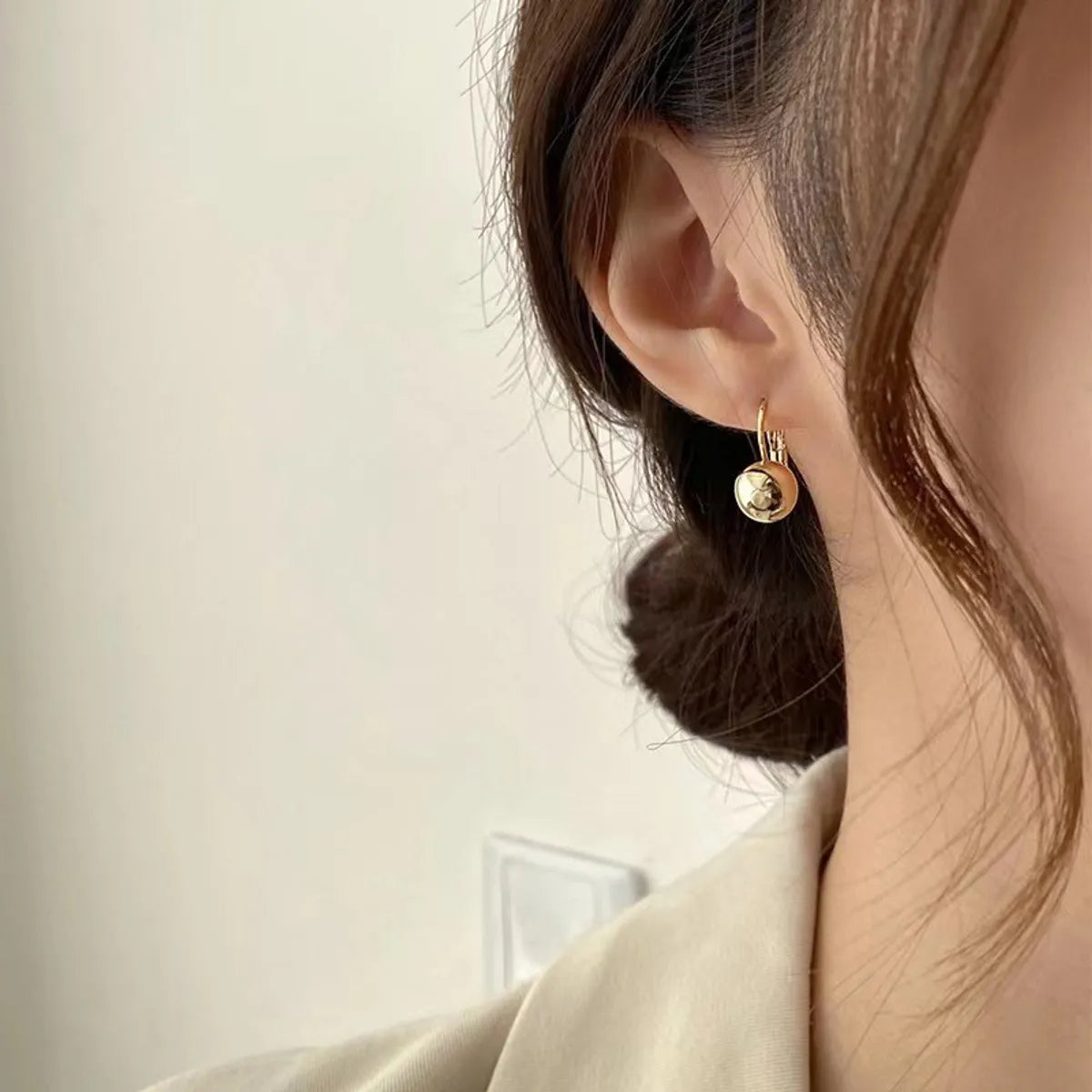 1 Pair Retro Ball Plating Alloy Earrings