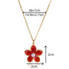 Retro Baroque Insect Fruit Stainless Steel Pendant Necklace With O Word Chain And Electroplating
