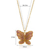 Retro Baroque Insect Fruit Stainless Steel Pendant Necklace With O Word Chain And Electroplating