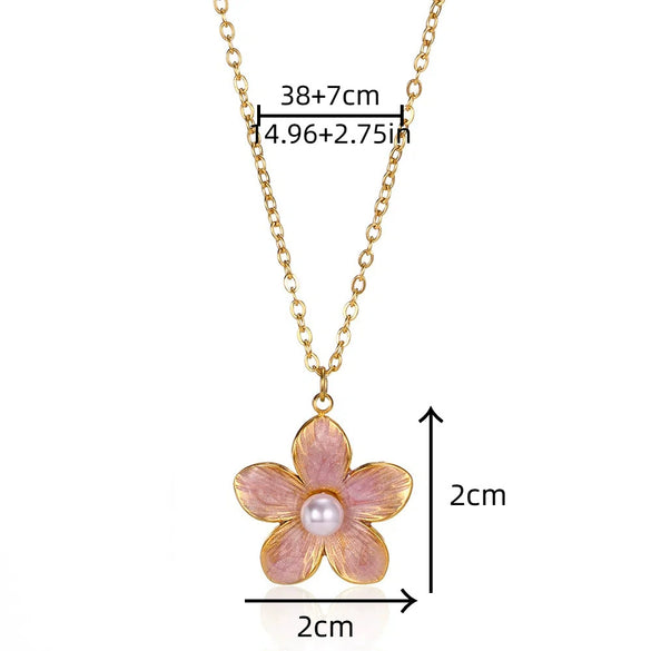 Retro Baroque Insect Fruit Stainless Steel Pendant Necklace With O Word Chain And Electroplating