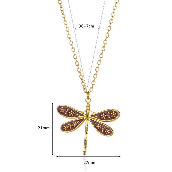 Retro Baroque Insect Fruit Stainless Steel Pendant Necklace With O Word Chain And Electroplating
