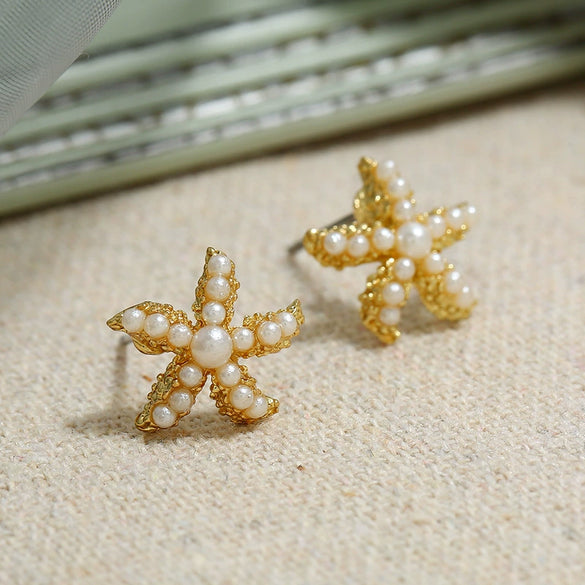 Retro Baroque Pearl Earrings For Women Simple Elegant Natural Style Trendy Ear Jewelry