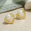 Retro Baroque Pearl Earrings For Women Simple Elegant Natural Style Trendy Ear Jewelry