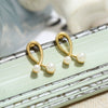Retro Baroque Pearl Earrings For Women Simple Elegant Natural Style Trendy Ear Jewelry