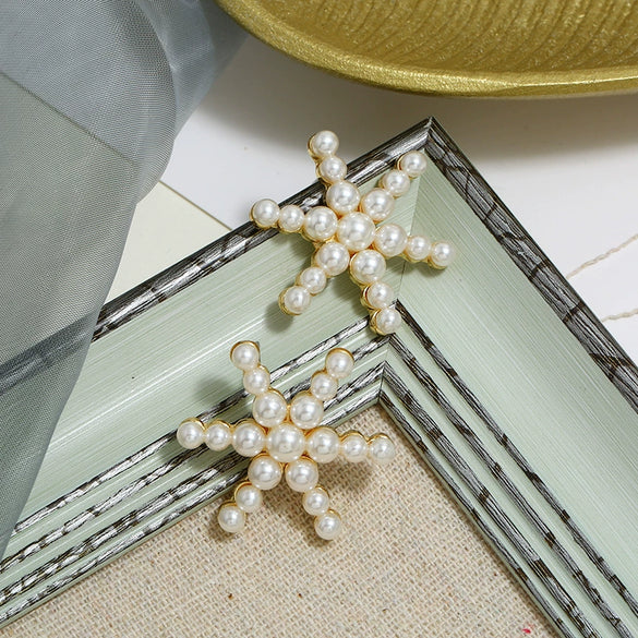 Retro Baroque Pearl Earrings For Women Simple Elegant Natural Style Trendy Ear Jewelry
