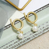Retro Baroque Pearl Earrings For Women Simple Elegant Natural Style Trendy Ear Jewelry