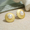 Retro Baroque Pearl Earrings For Women Simple Elegant Natural Style Trendy Ear Jewelry