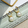 Retro Baroque Pearl Earrings For Women Simple Elegant Natural Style Trendy Ear Jewelry