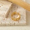 Retro Baroque Style Classic Style Round 304 Stainless Steel 18K Gold Plated Open Rings In Bulk