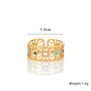 Retro Baroque Style Classic Style Round 304 Stainless Steel 18K Gold Plated Open Rings In Bulk