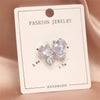 Retro Blue Crystal Alloy Antirunning Light Buckle Brooch With Flower Pattern Electroplated For Women