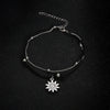 Retro Bohemian Alloy Multilayered Beads Chain Anklet With Elephant And Sun Design For Unisex