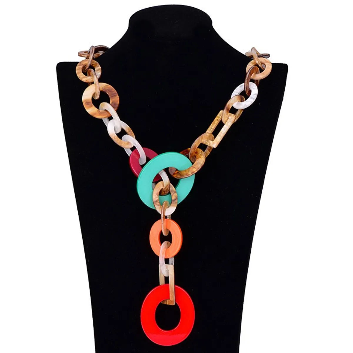 Retro Bohemian Classic Style Geometric Resin Women'S Necklace