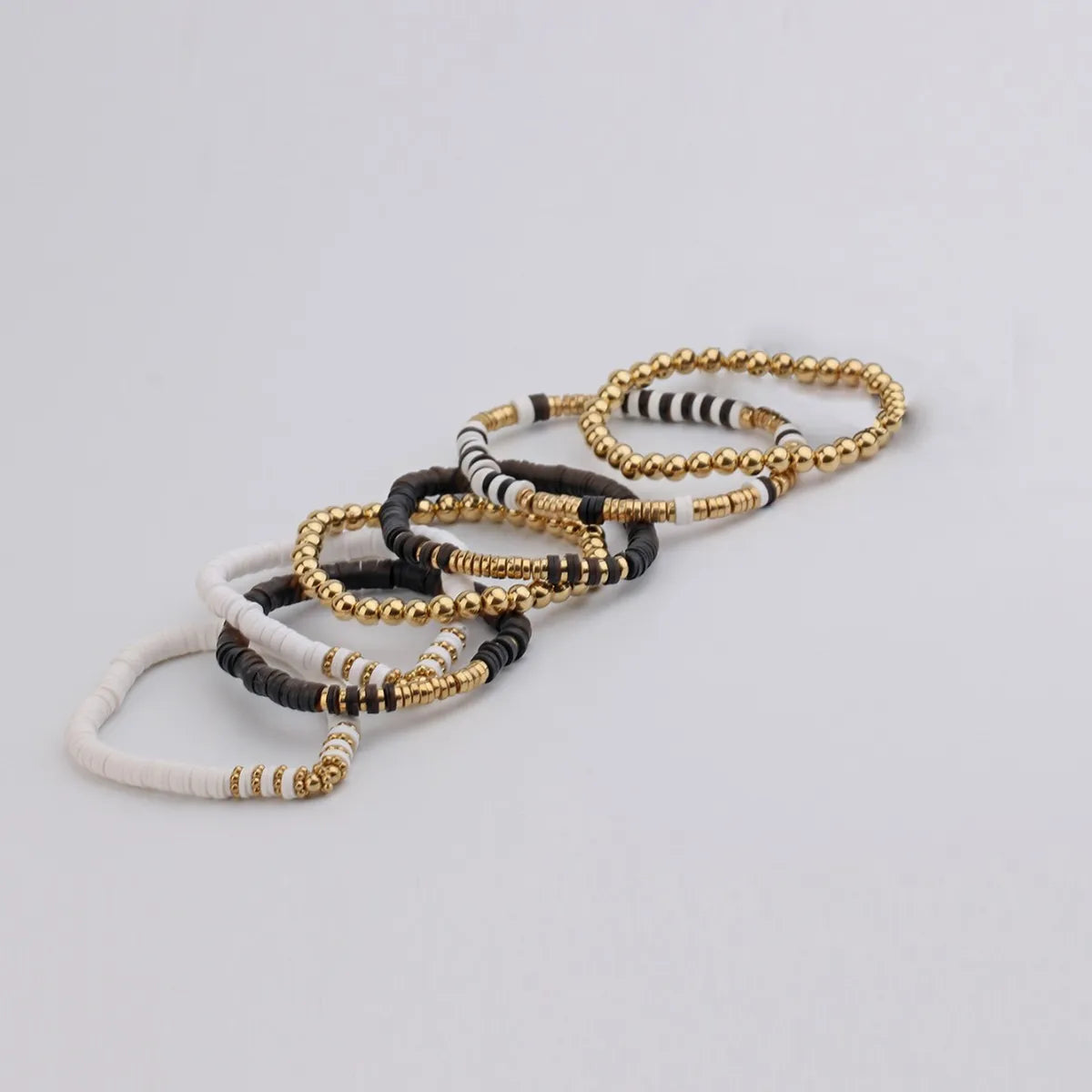 Retro Bohemian Geometric Ccb Soft Clay Beaded Plating Unisex Bracelets