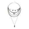 Retro Bohemian Geometric Pendant Necklace With Electroplated Alloy Layered Chain Jewelry For Women And Men