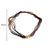Retro Bohemian Letter Artificial Crystal Copper Beaded Crystal Zircon Women'S Necklace