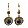 Retro Bohemian Sunflower Alloy Earrings With Diamond Cut Finish Floral Statement Drop Earrings