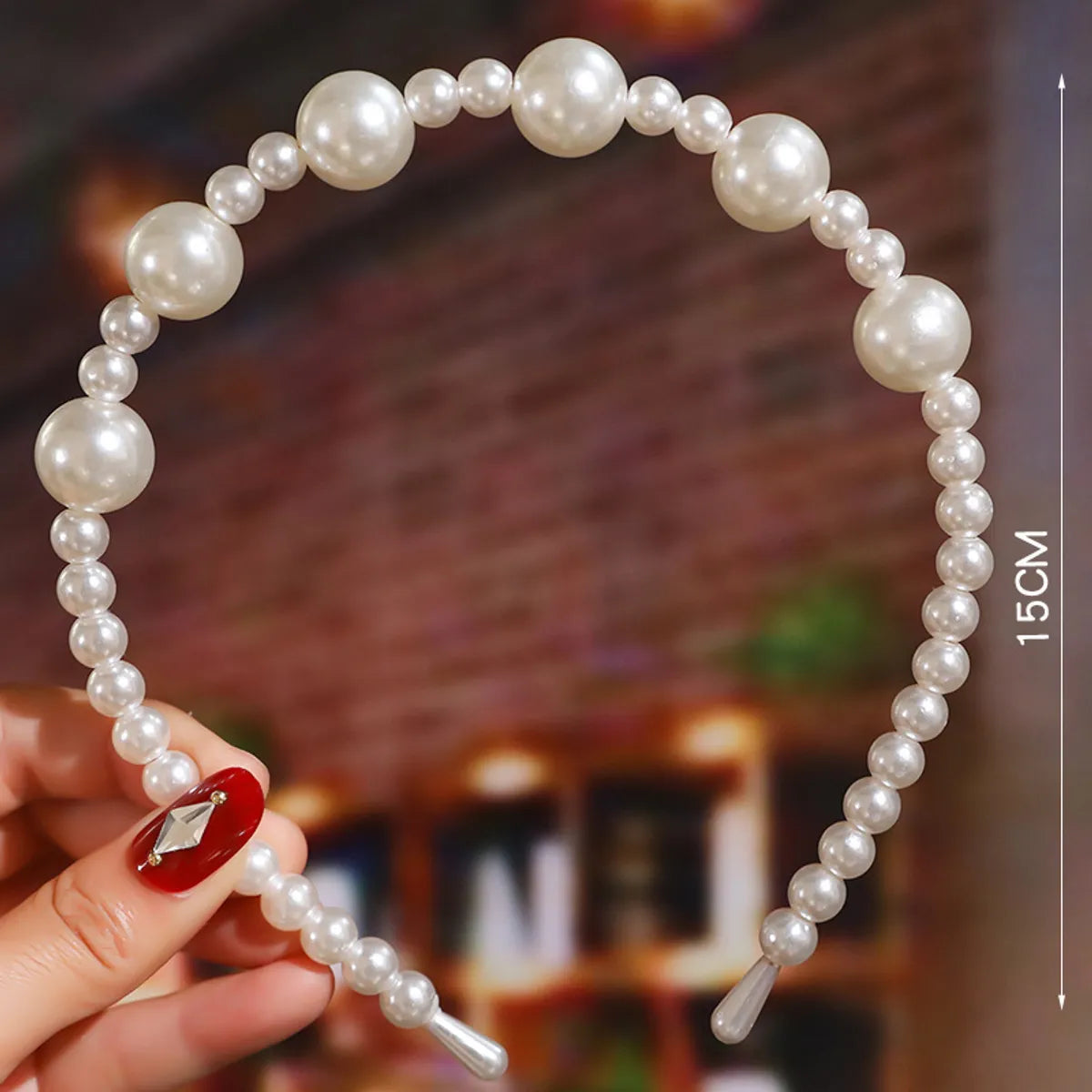 Retro Bow Knot Alloy Pearl Hair Band