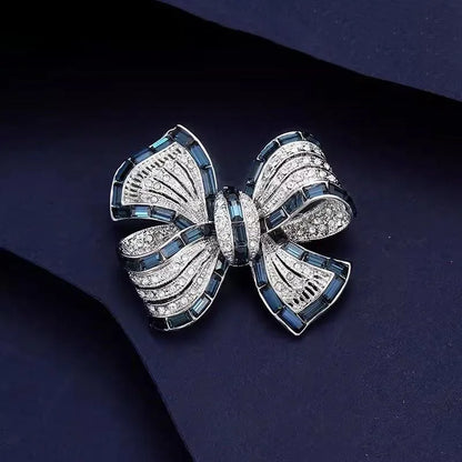 Retro Bow Knot Alloy Rhinestone Plating Unisex Corsage