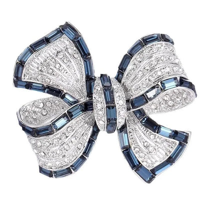 Retro Bow Knot Alloy Rhinestone Plating Unisex Corsage