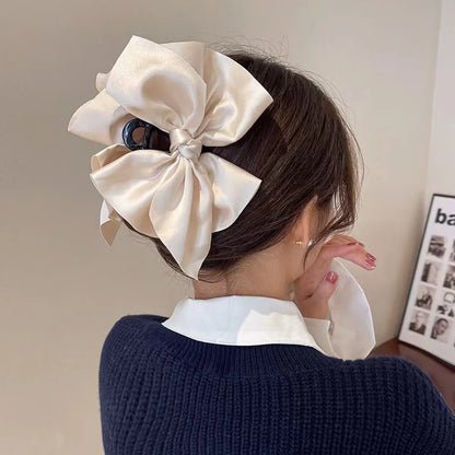 Women'S Retro Bow Knot Cloth Hair Claws