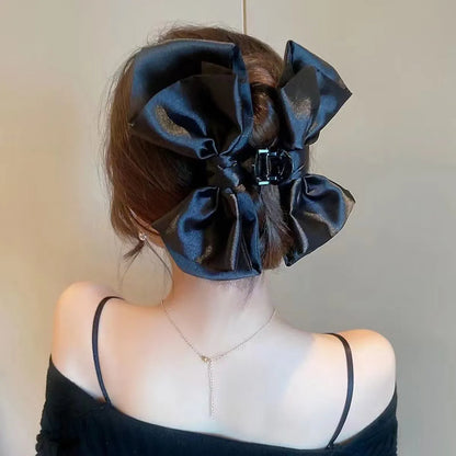 Women'S Retro Bow Knot Cloth Hair Claws