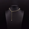 Retro Bow Knot Freshwater Pearl Copper Plating Gold Plated Necklace