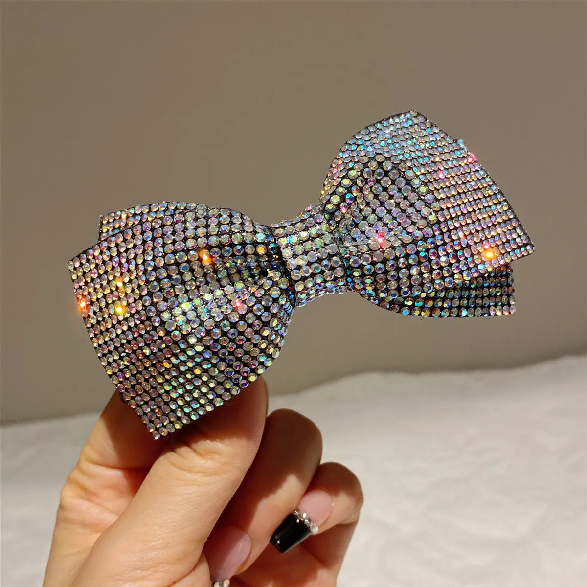 Retro Bow Knot Rhinestone Hair Tie