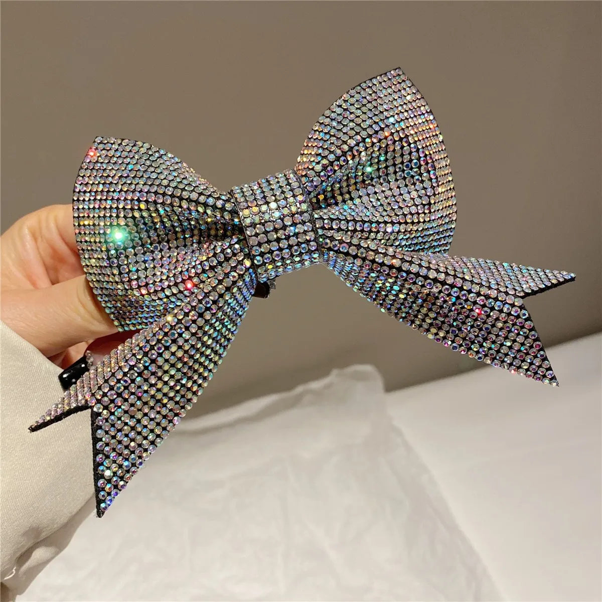 Retro Bow Knot Rhinestone Hair Tie