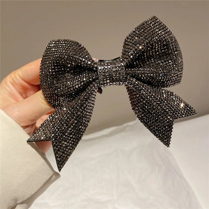 Retro Bow Knot Rhinestone Hair Tie