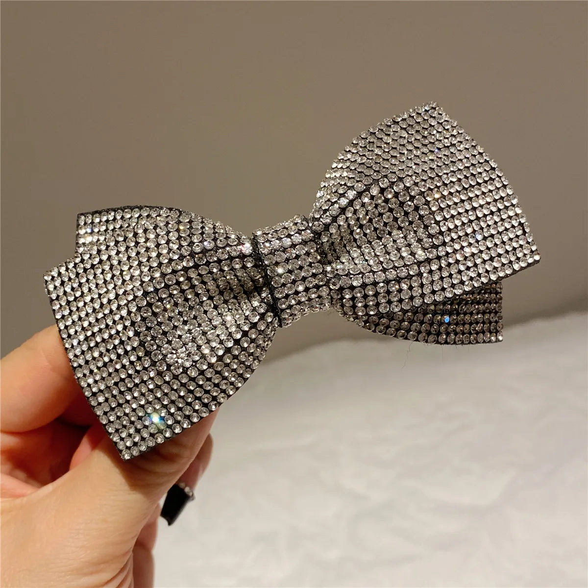 Retro Bow Knot Rhinestone Hair Tie