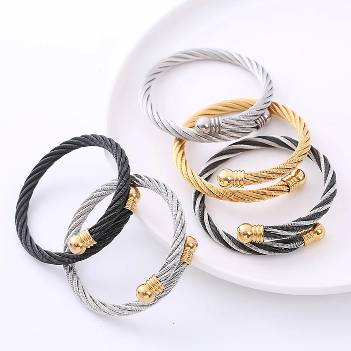 Retro Bulb Stainless Steel Bangle