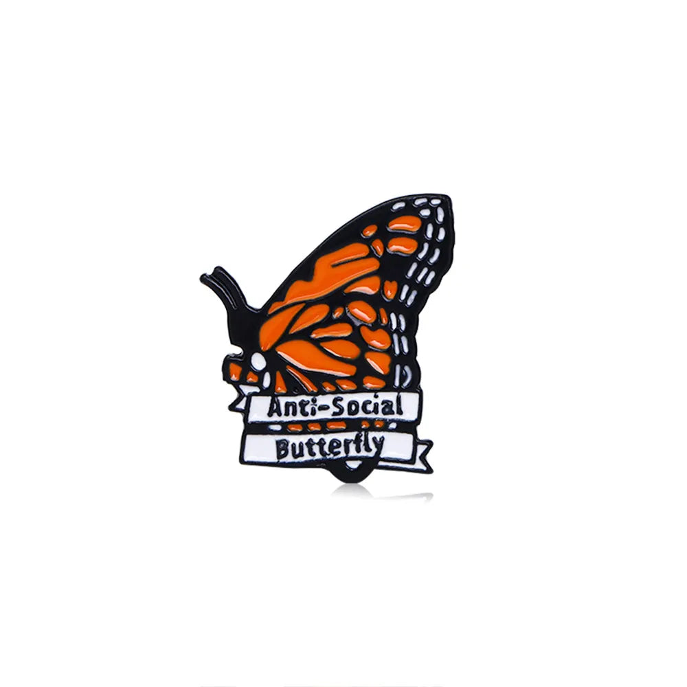 Retro Butterfly Alloy Enamel Unisex Brooches