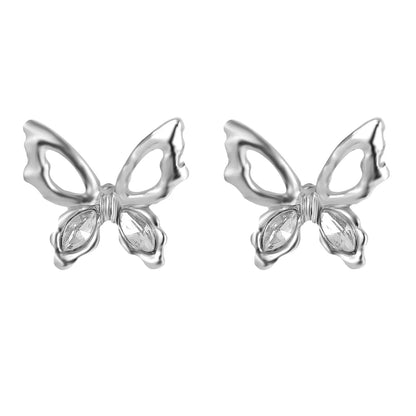 Retro Butterfly Alloy Plating Women's Ear Studs 1 Pair