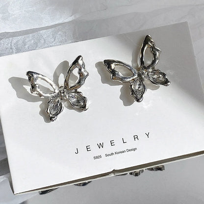 Retro Butterfly Alloy Plating Women's Ear Studs 1 Pair