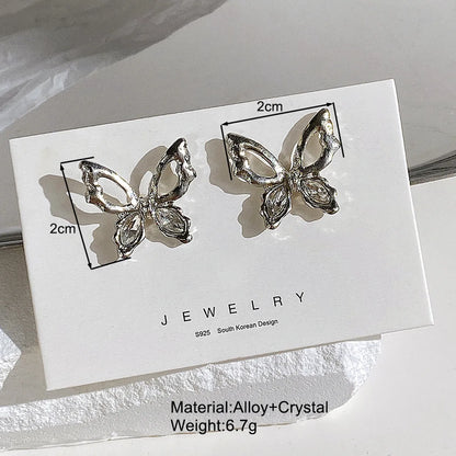 Retro Butterfly Alloy Plating Women's Ear Studs 1 Pair