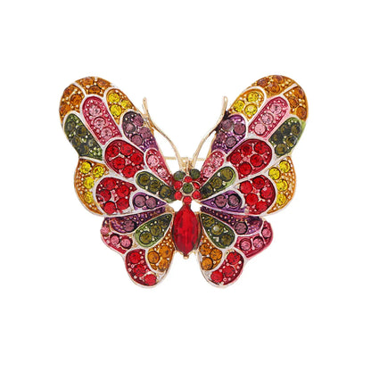 Retro Butterfly Alloy Rhinestone Women'S Brooches