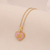 Retro Butterfly Heart Shape Pendant Necklace Fashion Angel Love Stainless Steel Clavicle Chain