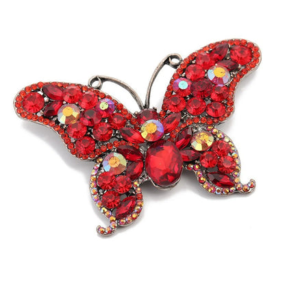 Retro Butterfly Imitation Pearl Alloy Rhinestone Women'S Brooches