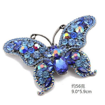 Retro Butterfly Imitation Pearl Alloy Rhinestone Women'S Brooches