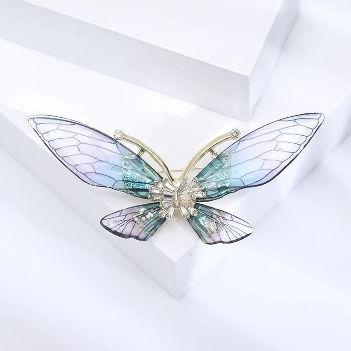 Retro Butterfly Imitation Pearl Alloy Rhinestone Women'S Brooches