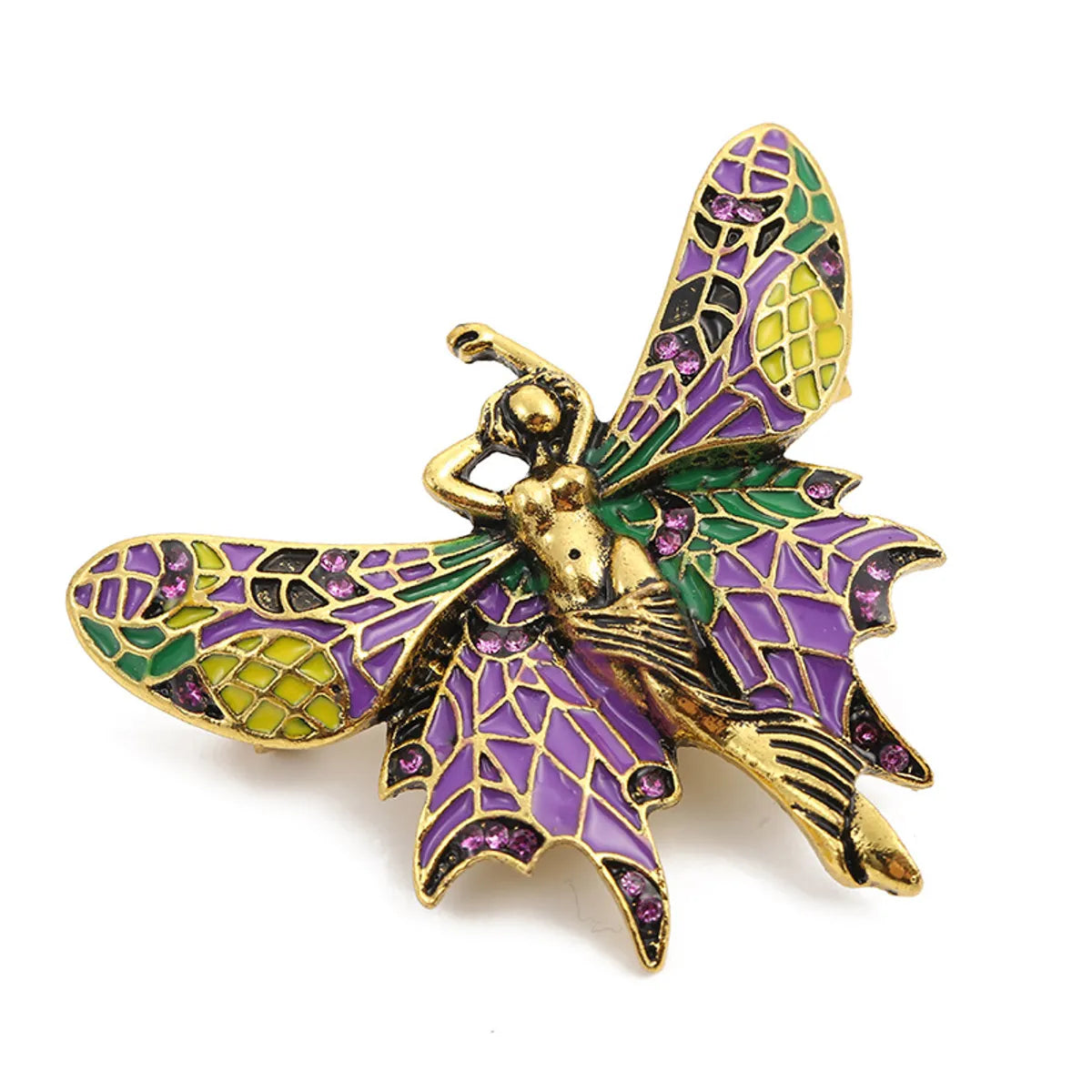 Retro Butterfly Imitation Pearl Alloy Rhinestone Women'S Brooches