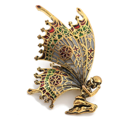 Retro Butterfly Imitation Pearl Alloy Rhinestone Women'S Brooches