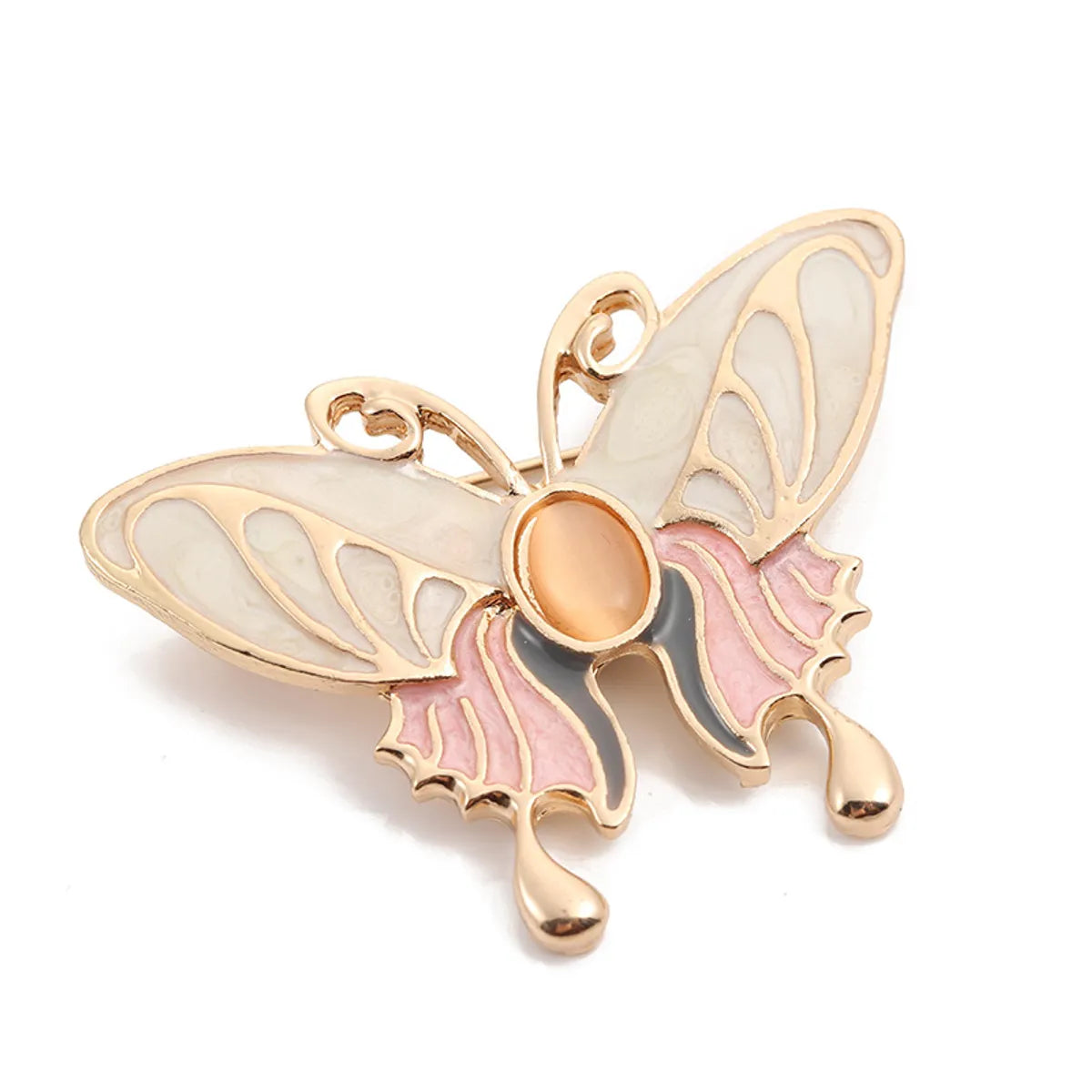 Retro Butterfly Imitation Pearl Alloy Rhinestone Women'S Brooches